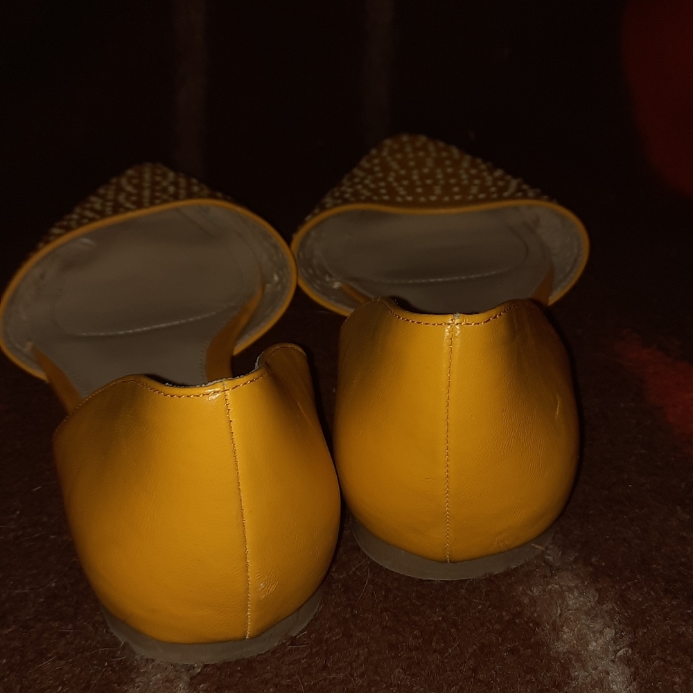 🍀3/15 Jones New York Yellow Golden Flats - Picture 6 of 8